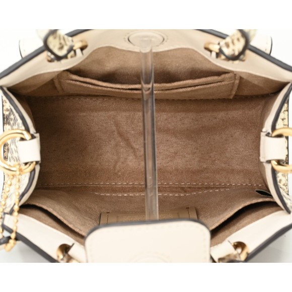 COACH PEPPER Mini Crossbody Signature Canvas Snakeskin Leather C7227 NWT $378 - Picture 7 of 16